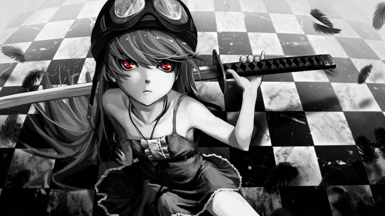 Shinobu Oshino Chica Anime Con Espada Fondos de pantalla