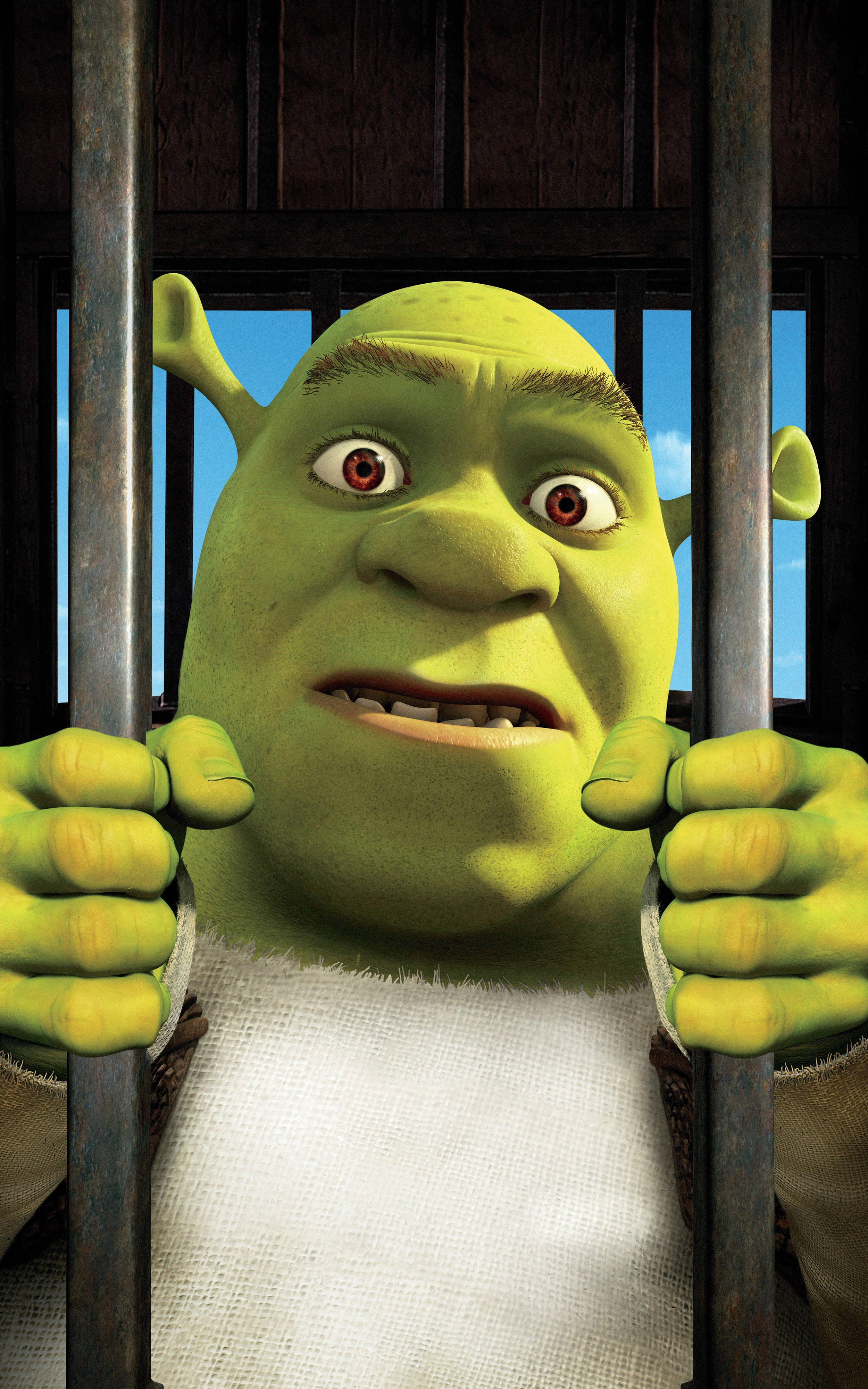 Shrek Capturado: Héroe Improbable en una Jaula Fondos de pantalla