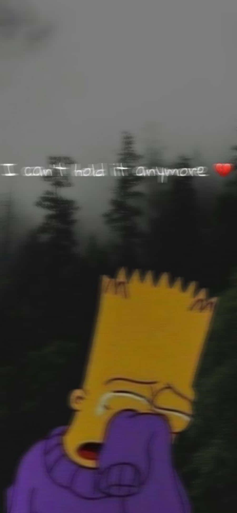 Siente el dolor de la soledad con Bart Simpson Triste Fondos de pantalla