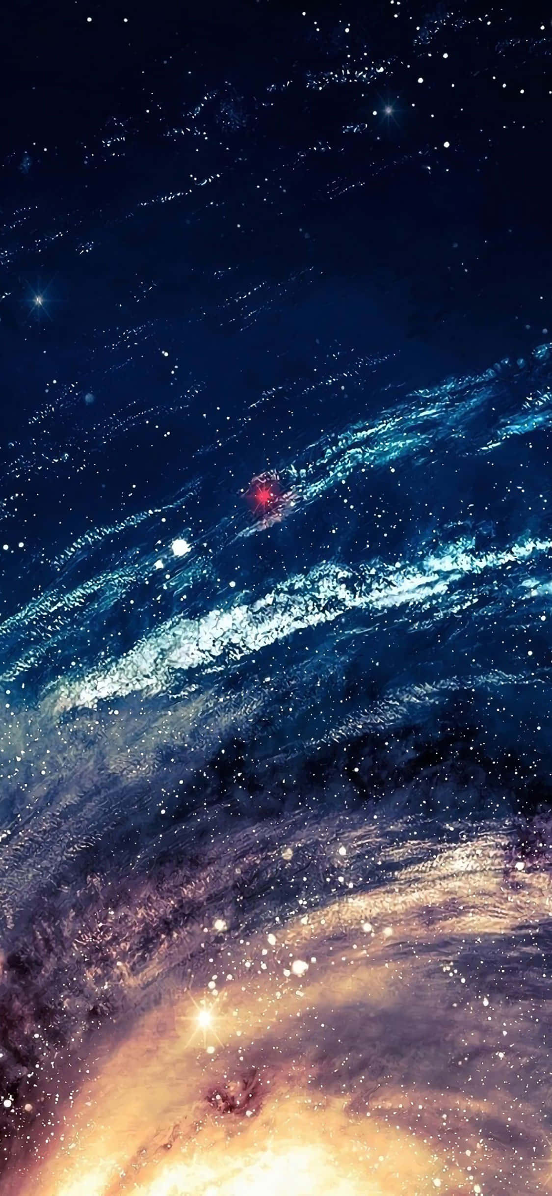 Siente el poder de la galaxia en tus manos con el Blue Galaxy iPhone Fondos de pantalla