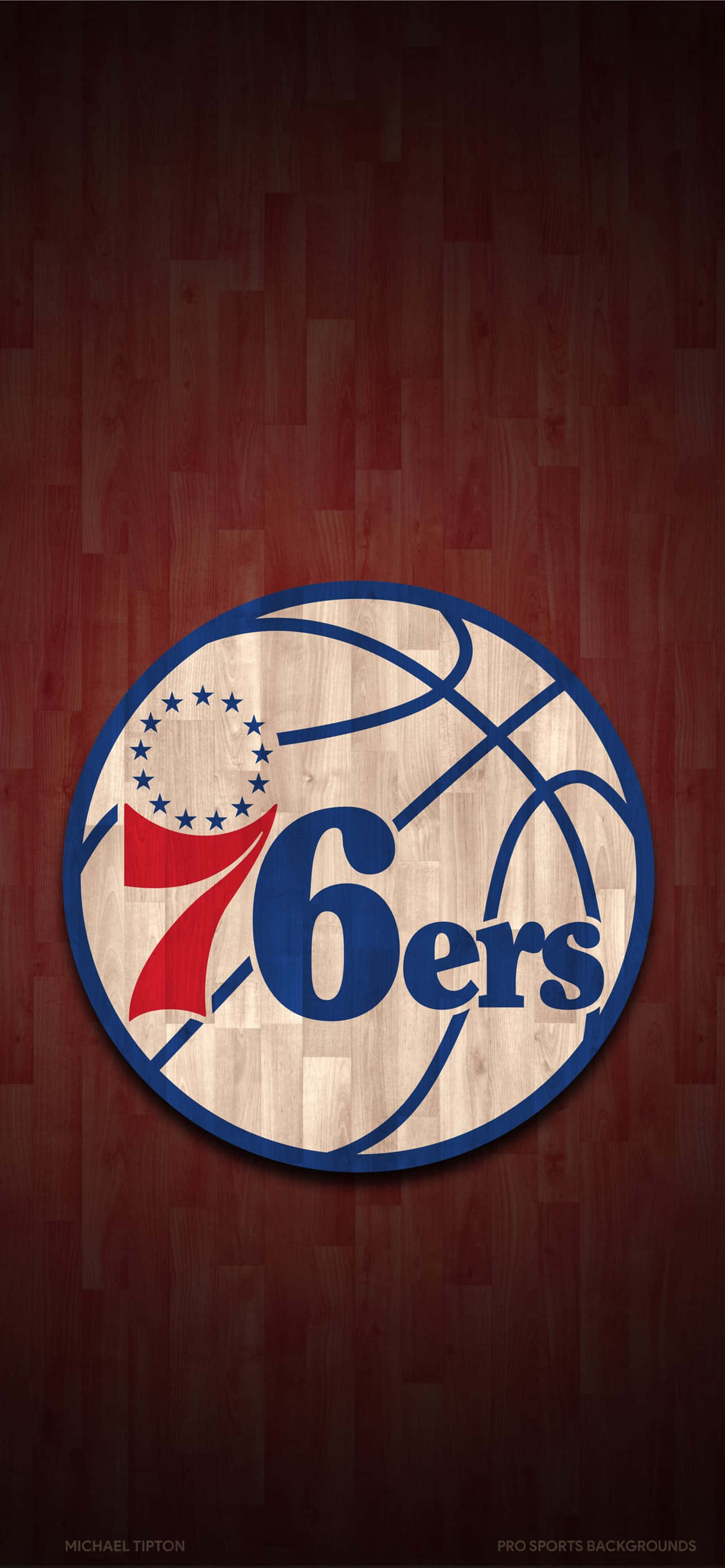 ¡Siente la emoción del baloncesto de los Philadelphia 76ers en tu iPhone! Fondos de pantalla