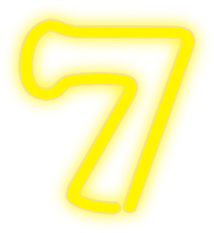 Siete Número Amarillo Neón Fondos de pantalla