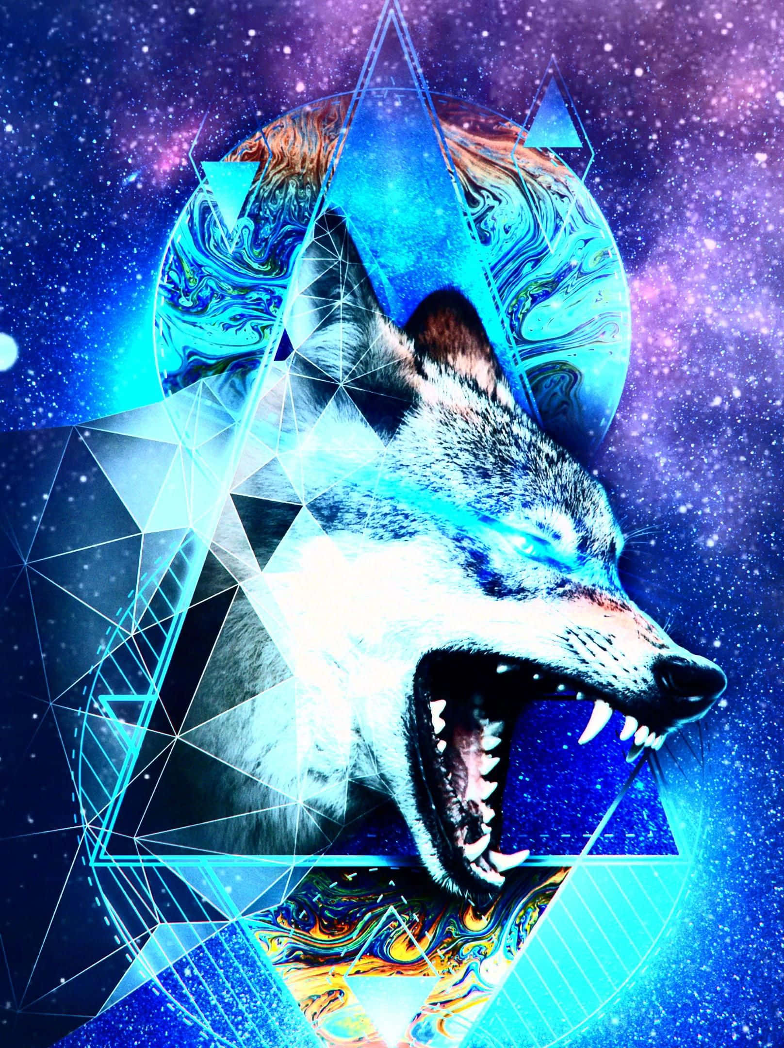 “¡Sigue la majestad del lobo galáctico a través de las estrellas!” Fondos de pantalla