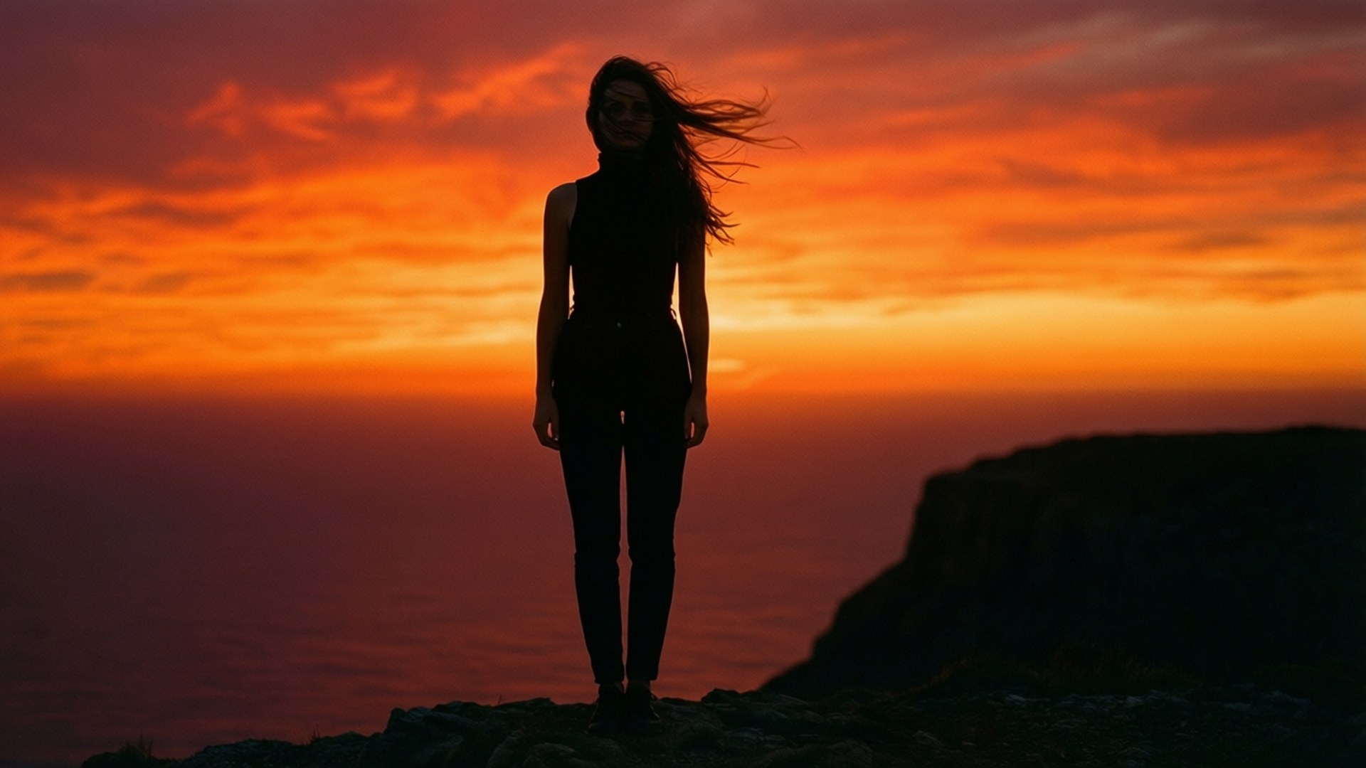 Silueta al Atardecer Fondos de pantalla