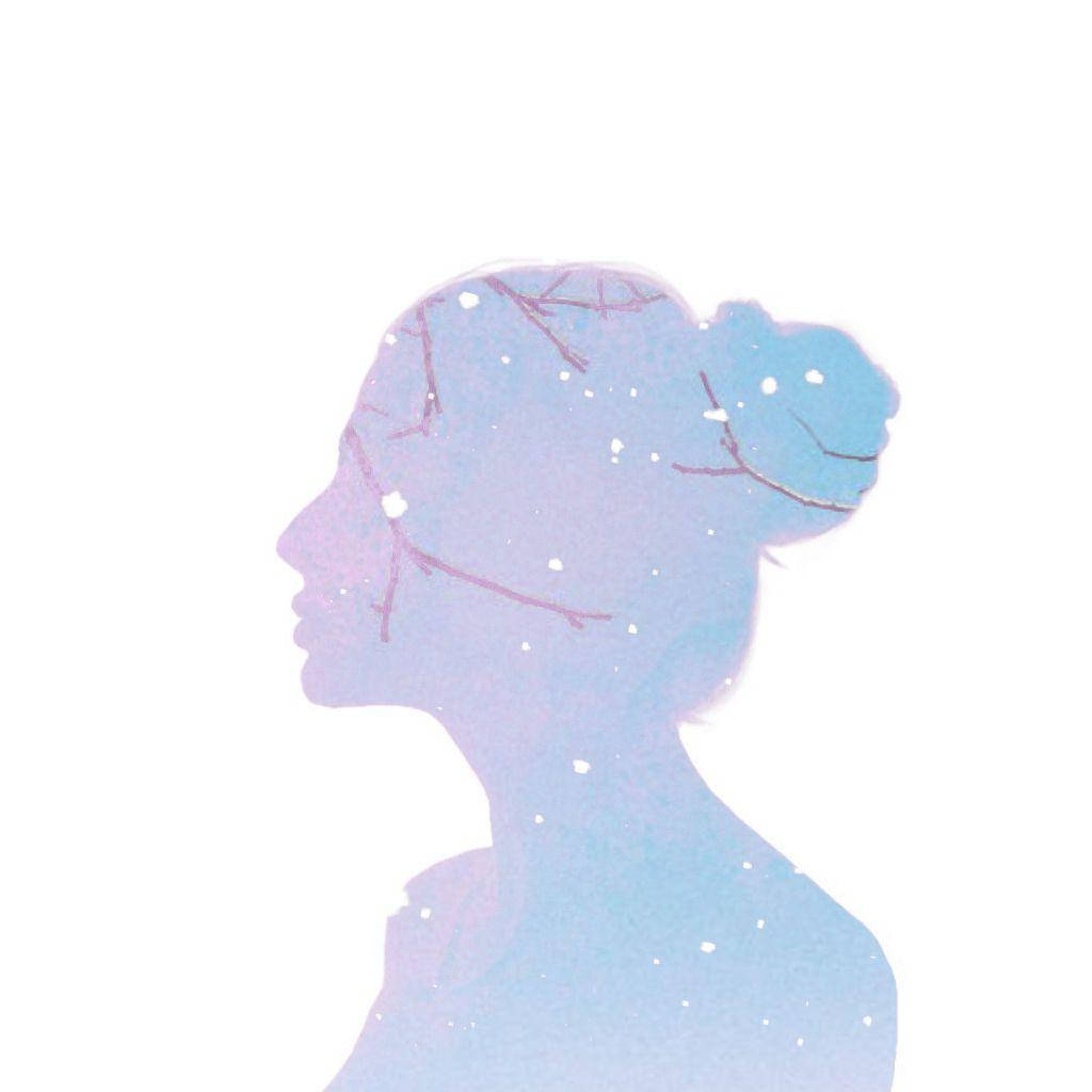 Silueta de Chica de Nieve Estética Fondos de pantalla