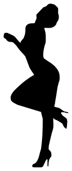 Silueta de chica bailando Fondos de pantalla