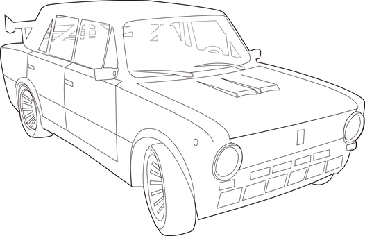 Silueta de coche vintage Fondos de pantalla