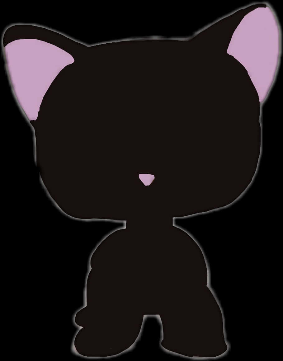 Silueta de Gato de Dibujos Animados Fondos de pantalla