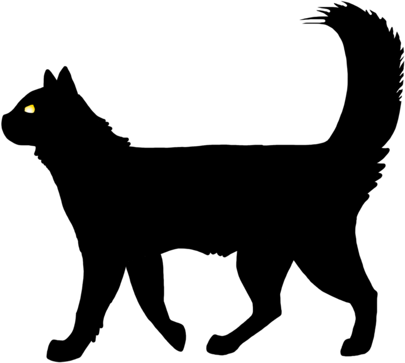 Silueta de Gato Negro Fondos de pantalla