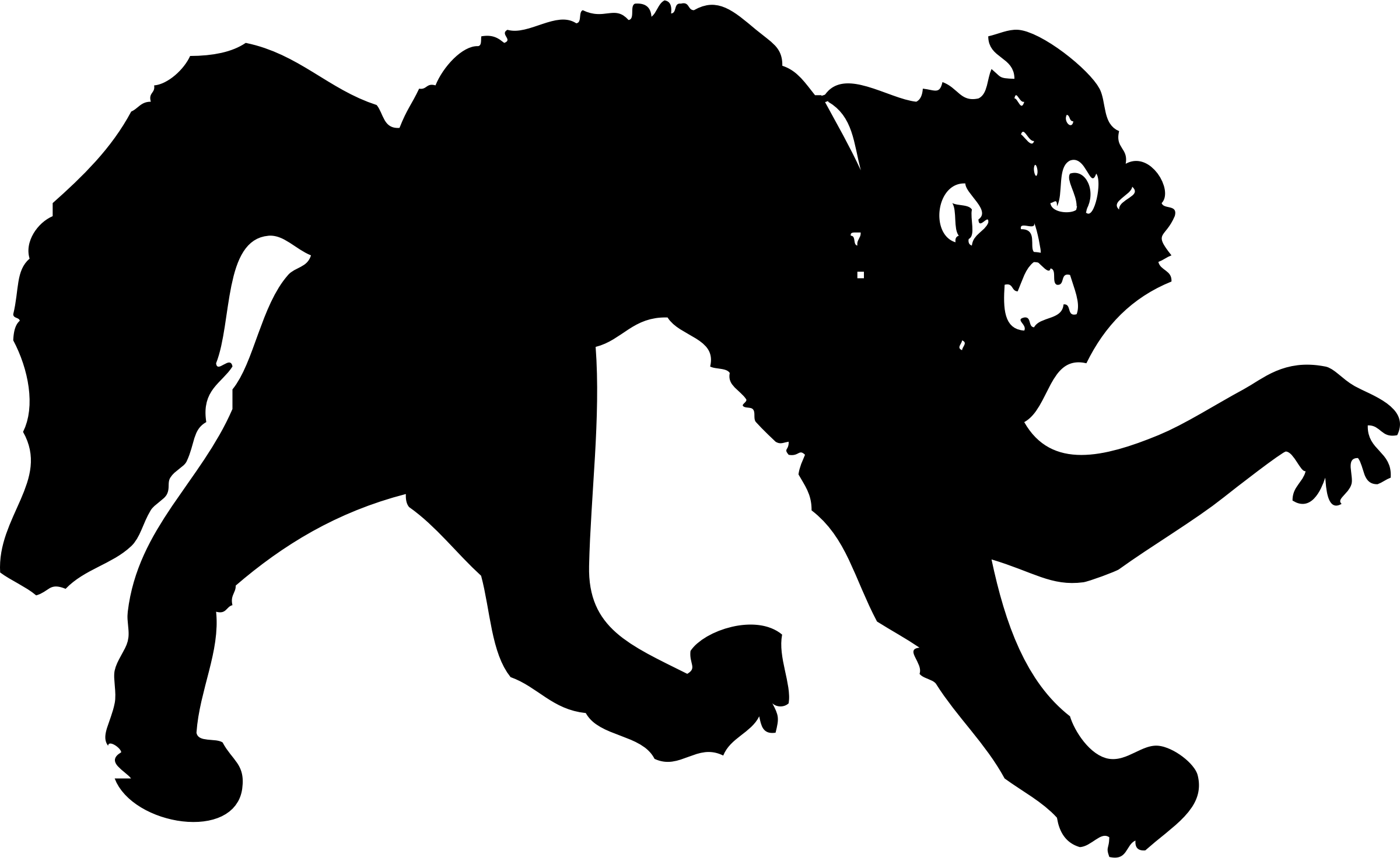 Silueta de gato negro corriendo Fondos de pantalla