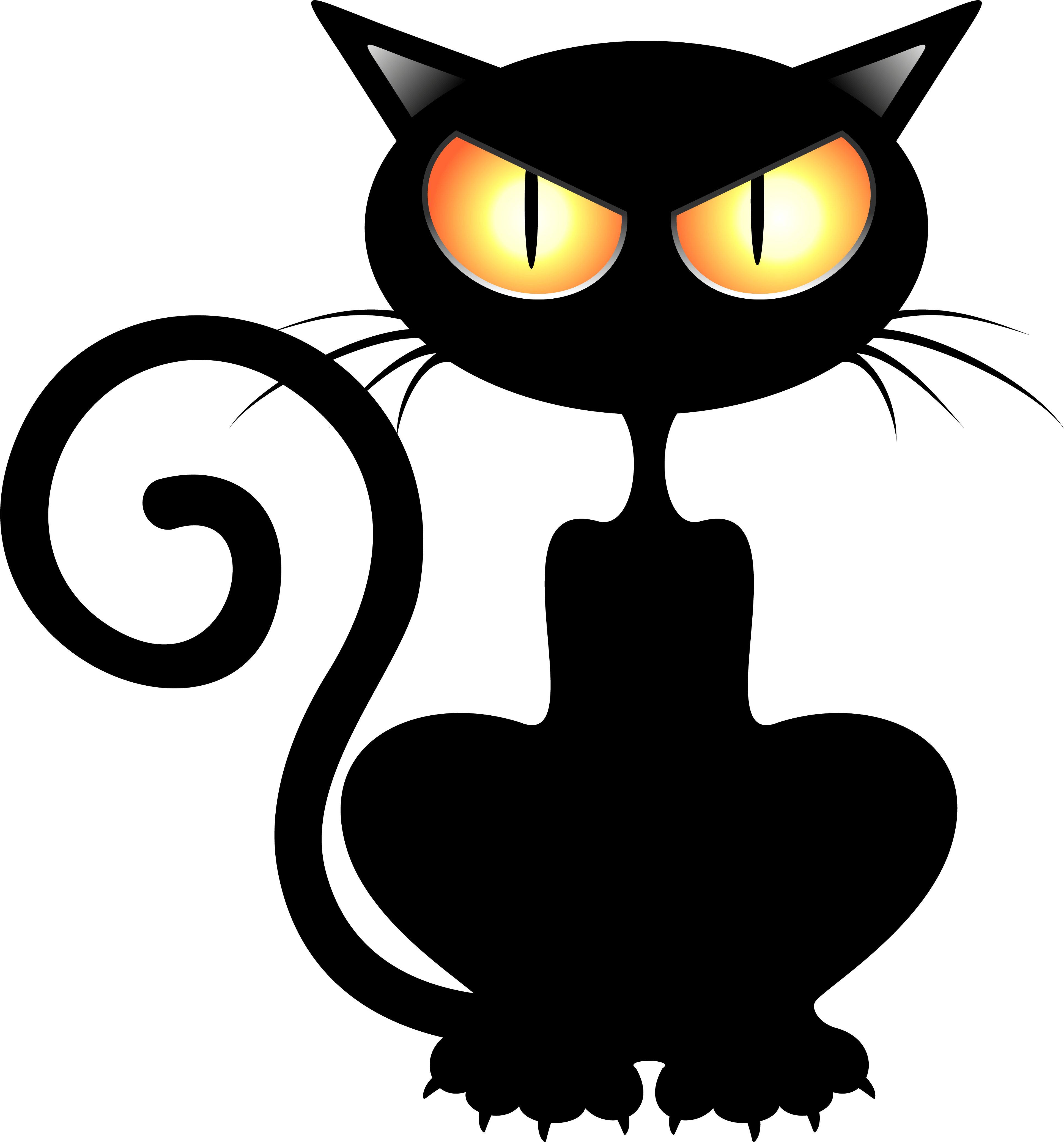 Silueta de Gato Negro de Halloween Fondos de pantalla