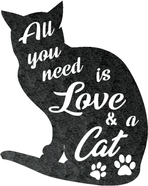 Silueta de Gato y Amor Fondos de pantalla