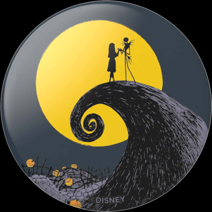 Silueta de la colina de Nightmare Before Christmas Fondos de pantalla
