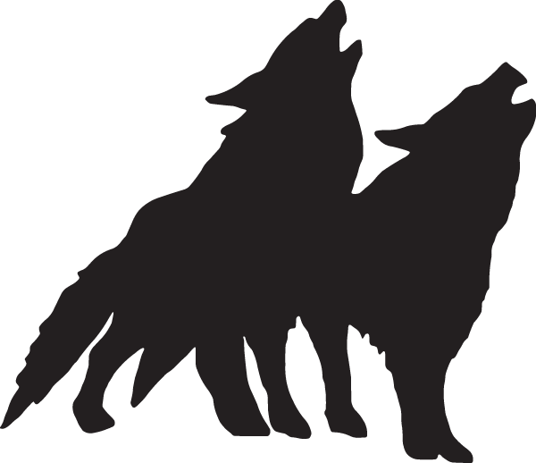 Silueta de Lobos Aullando Fondos de pantalla
