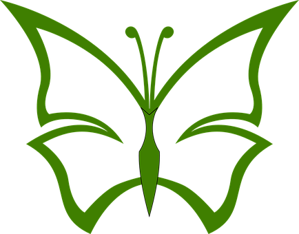 Silueta de Mariposa Verde Fondos de pantalla