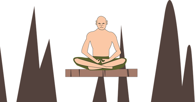 Silueta de monje meditando Fondos de pantalla
