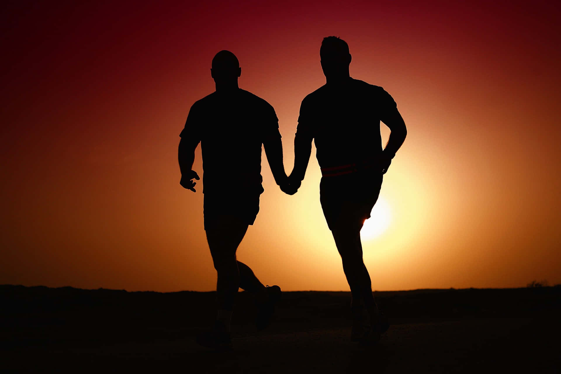 Silueta de Pareja Gay en Relación Fondos de pantalla