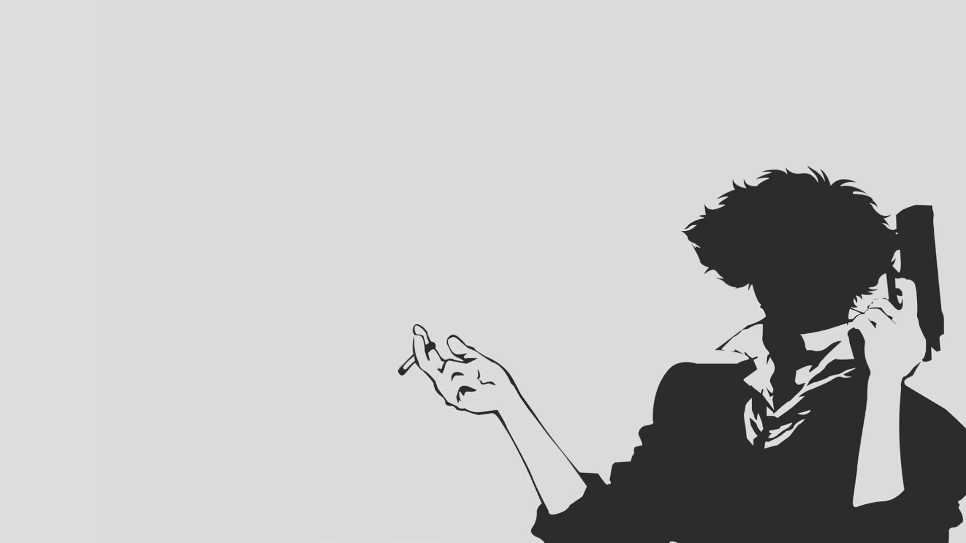 Silueta de Spike Spiegel Anime Simple Fondos de pantalla