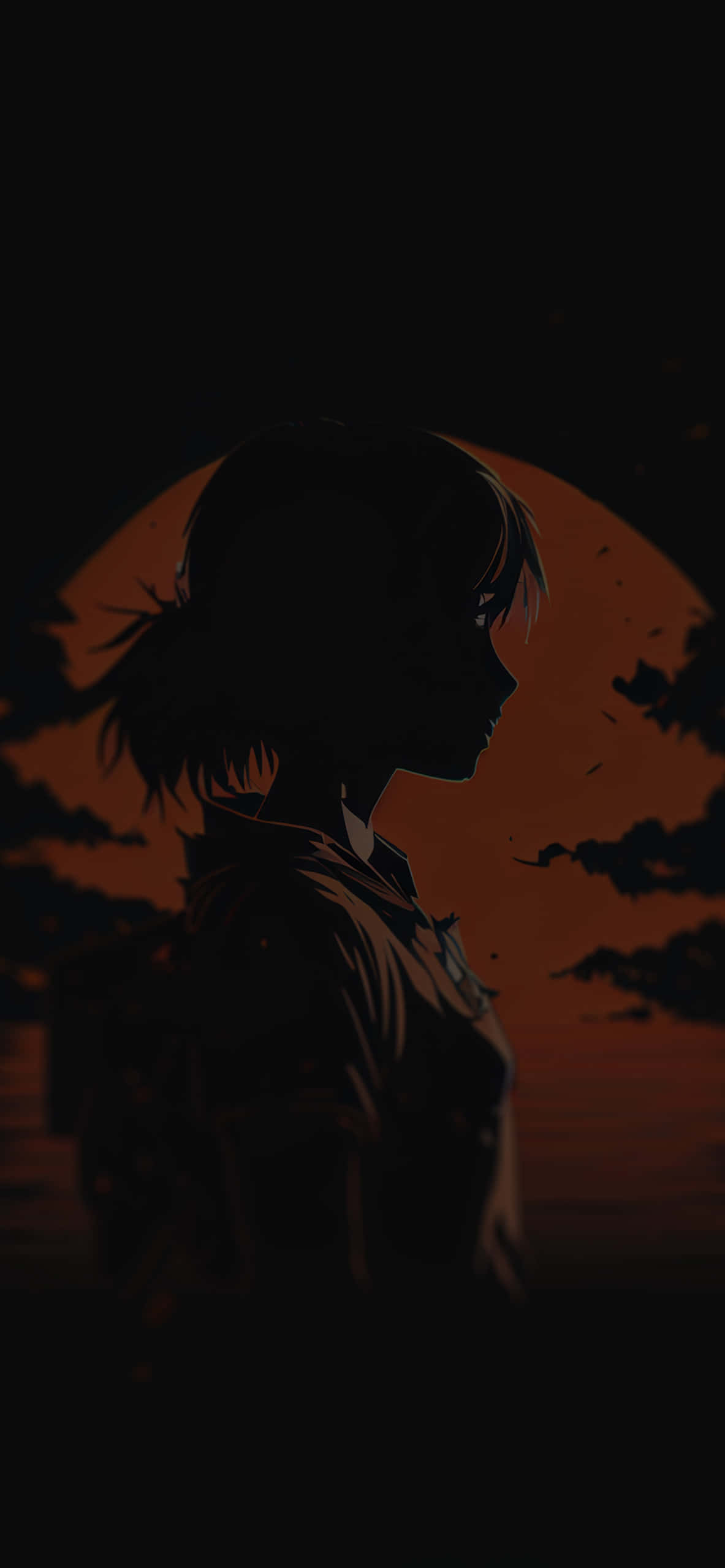 silueta de una mujer frente a un atardecer Fondos de pantalla