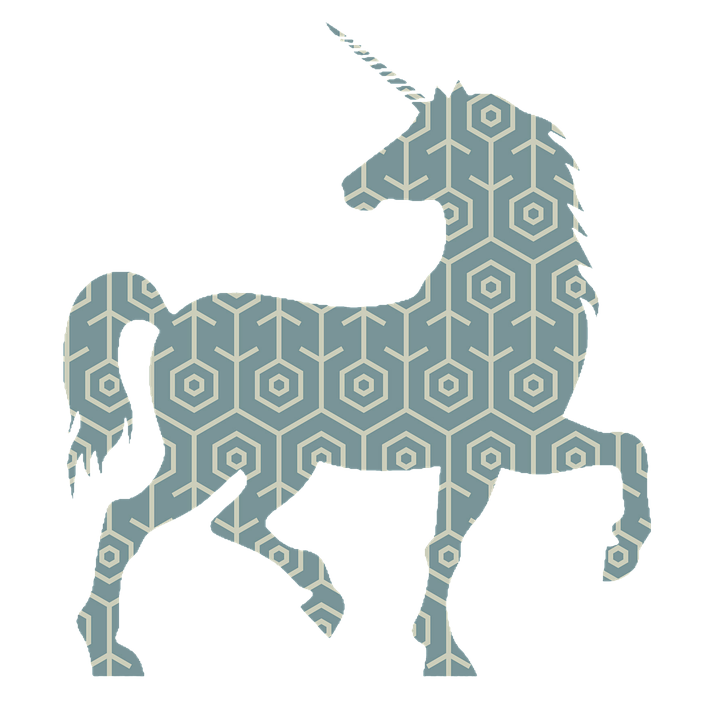 Silueta de Unicornio con Patrón Fondos de pantalla