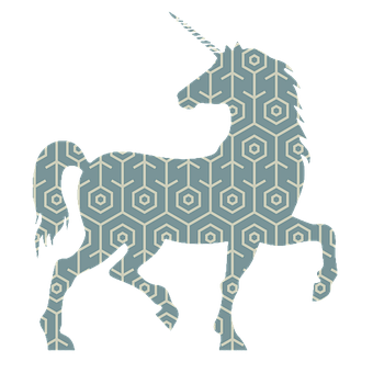 Silueta de Unicornio con Patrón Fondos de pantalla