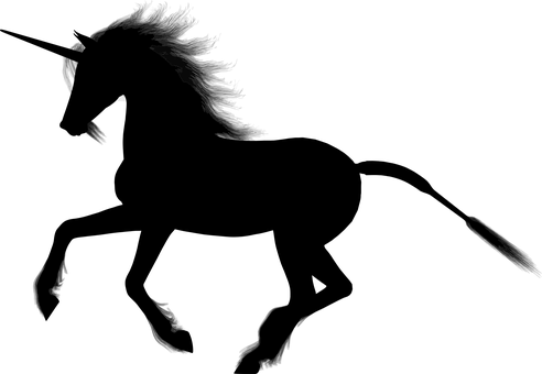 Silueta de Unicornio Místico Fondos de pantalla