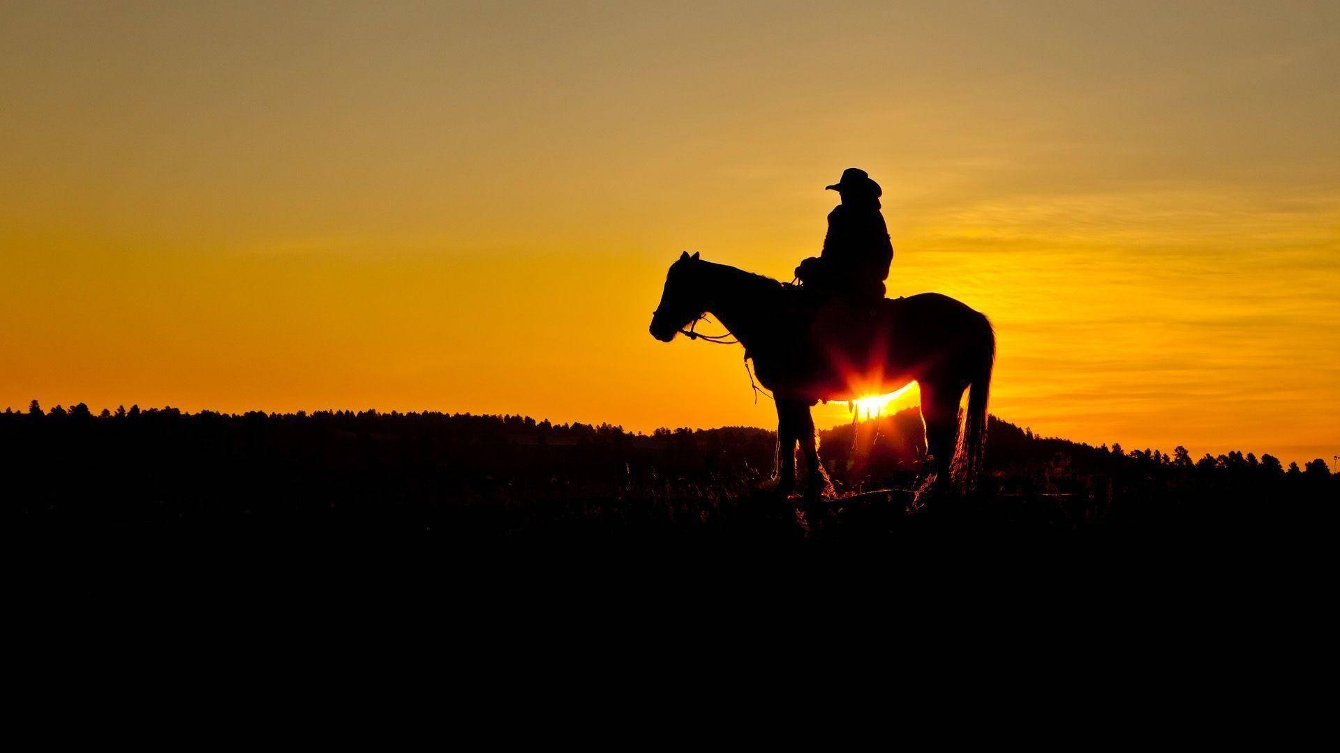 Silueta de vaquero americano Fondos de pantalla