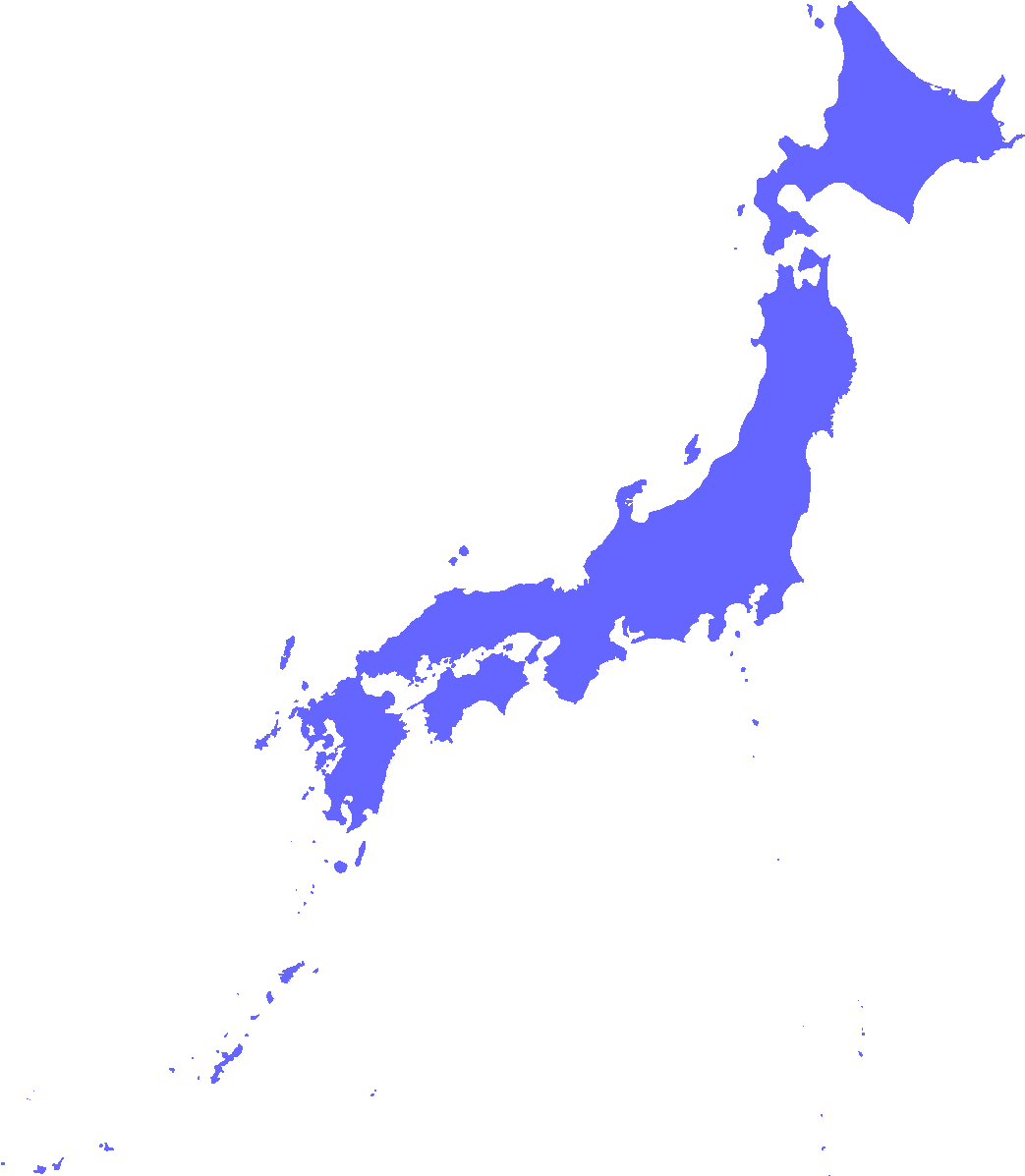 Silueta del mapa de Japón en azul sobre gris Fondos de pantalla