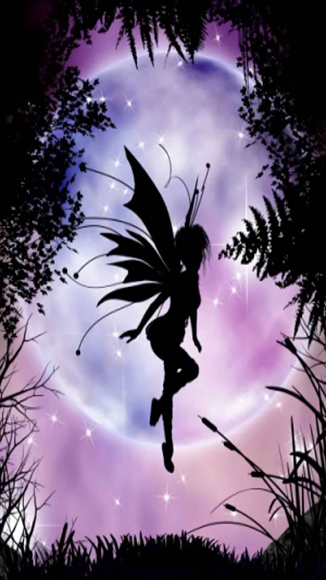 Silueta Estética de Hada Fondos de pantalla