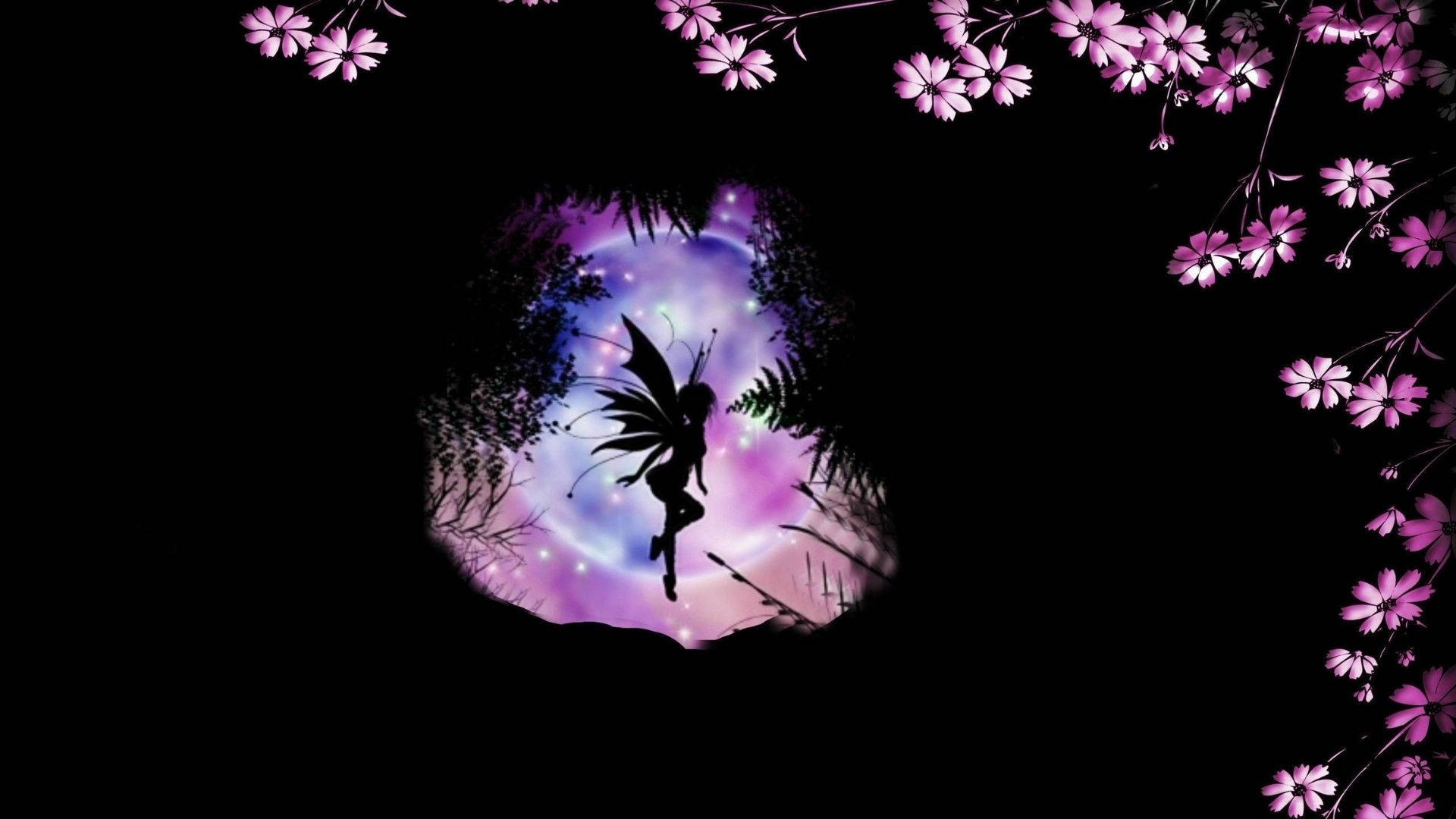 Silueta Estética de Hada Fondos de pantalla