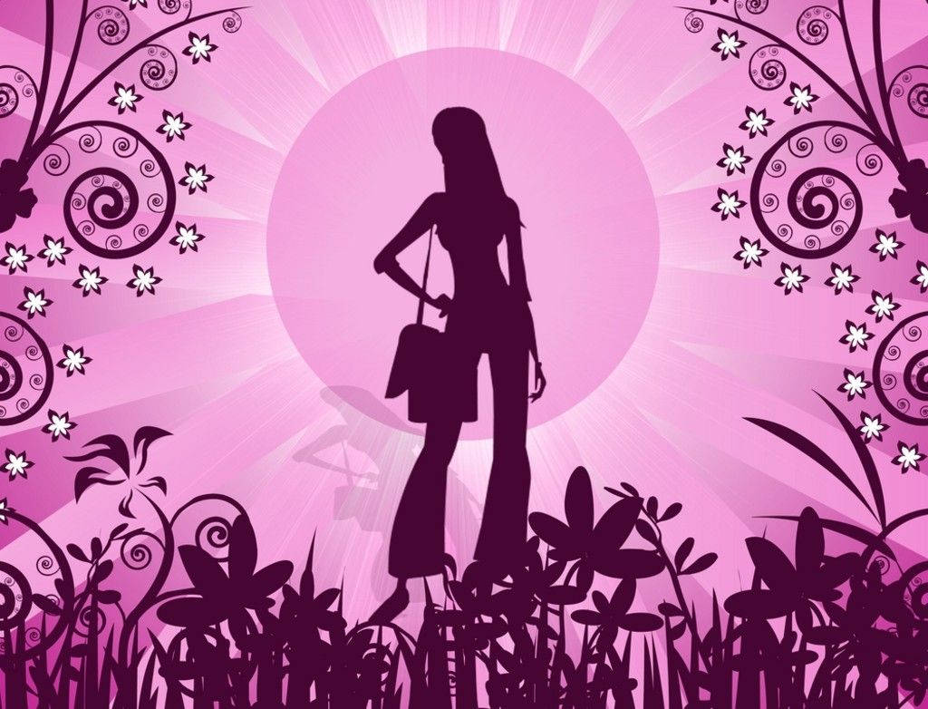 Silueta Femenina Linda Fondos de pantalla