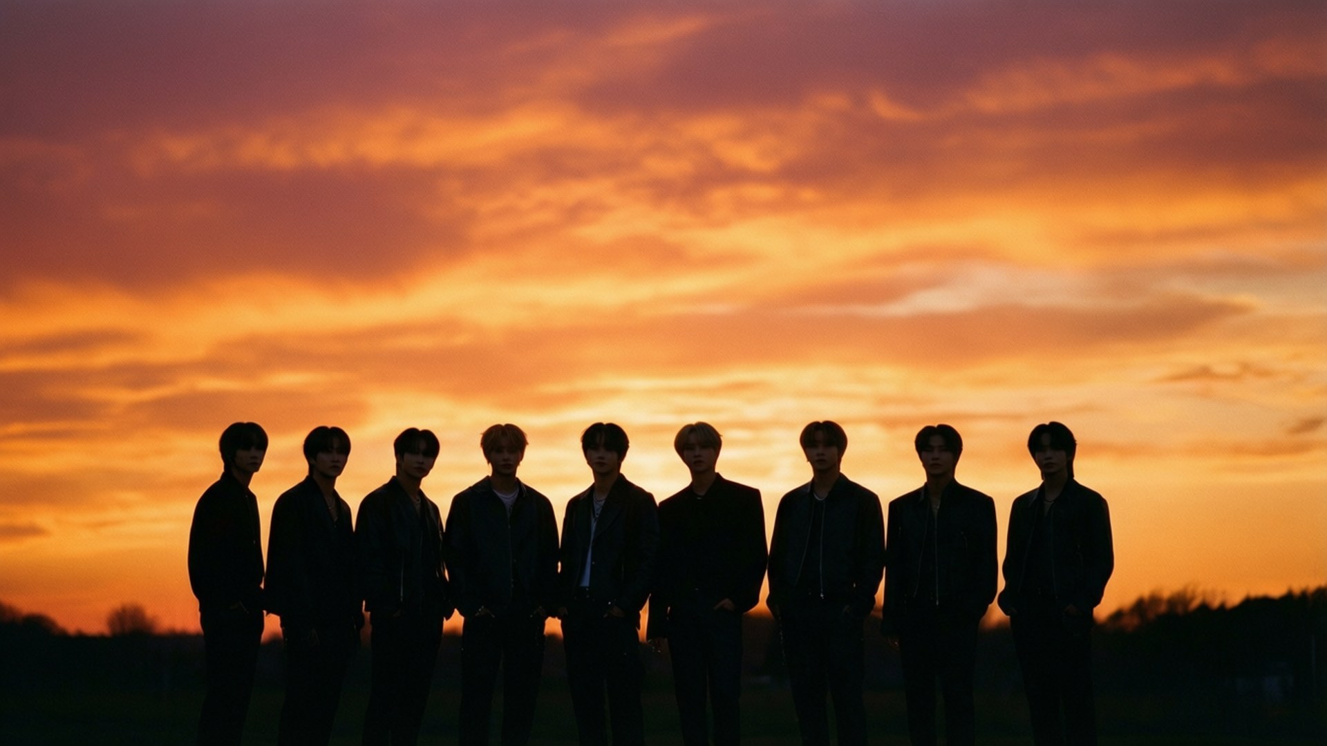 Siluetas al Atardecer Fondos de pantalla