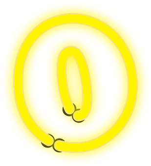 Símbolo arroba amarillo neón Fondos de pantalla