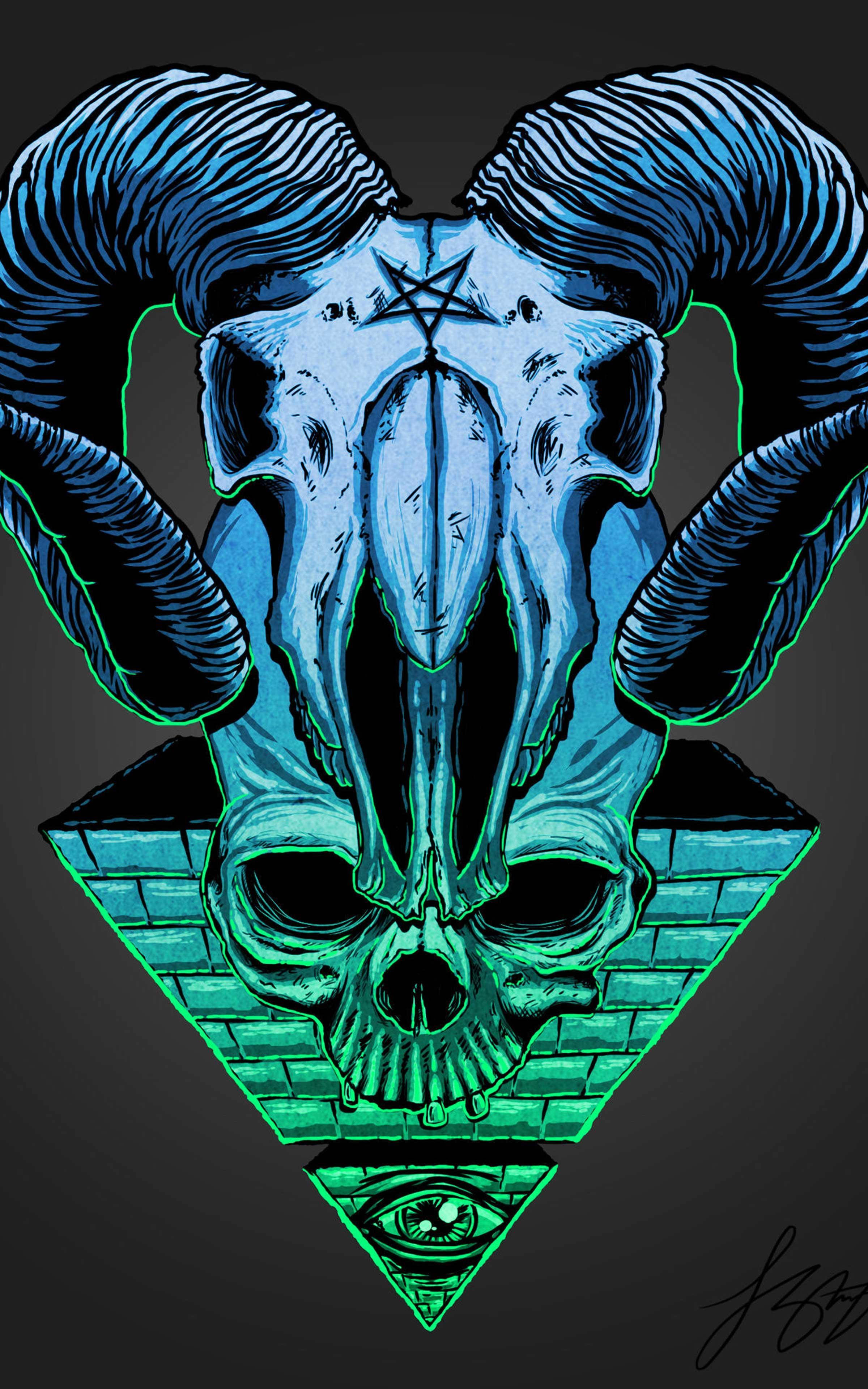 Símbolo de la Calavera Illuminati Fondos de pantalla