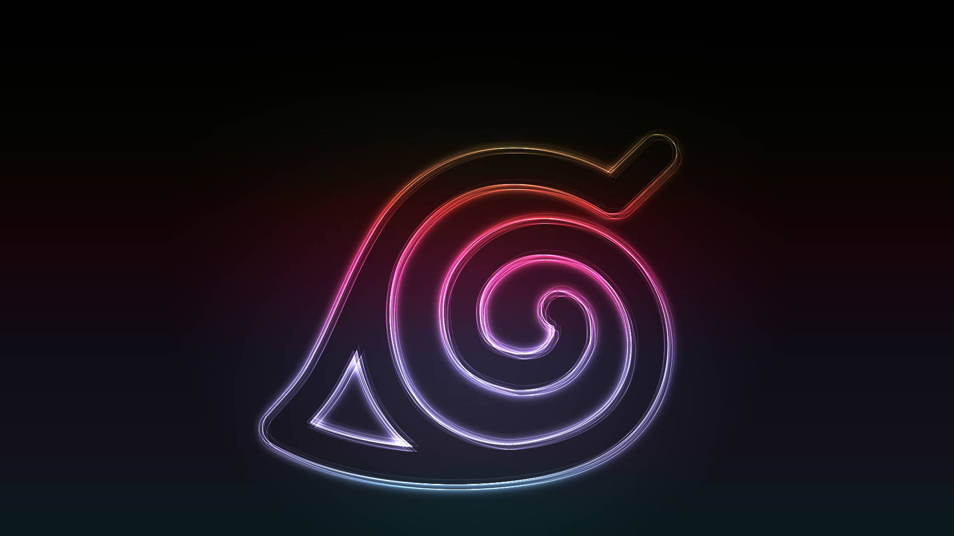 Símbolo de Naruto en Colores Neón Fondos de pantalla
