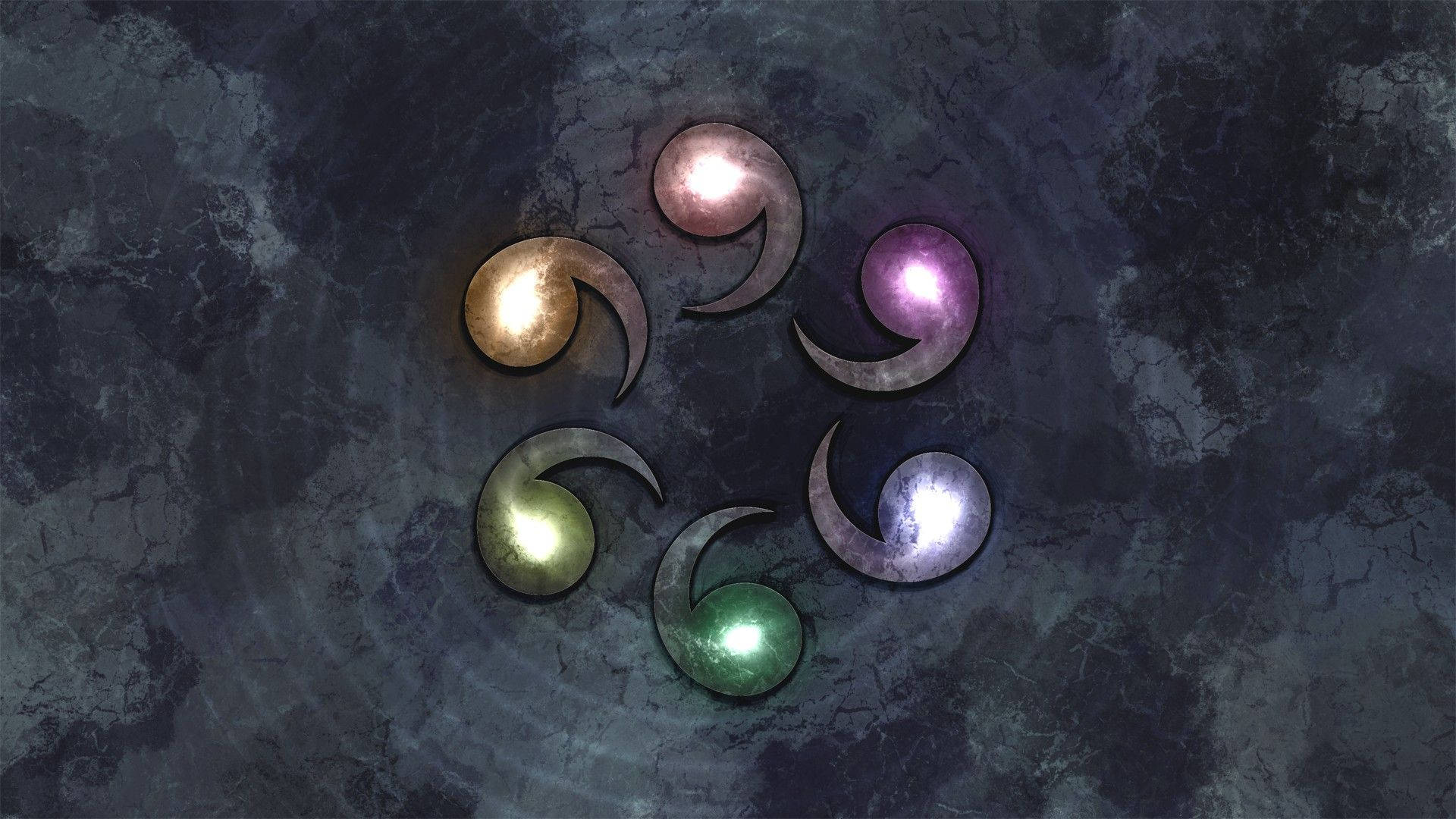 Símbolo de Naruto con luces brillantes Fondos de pantalla