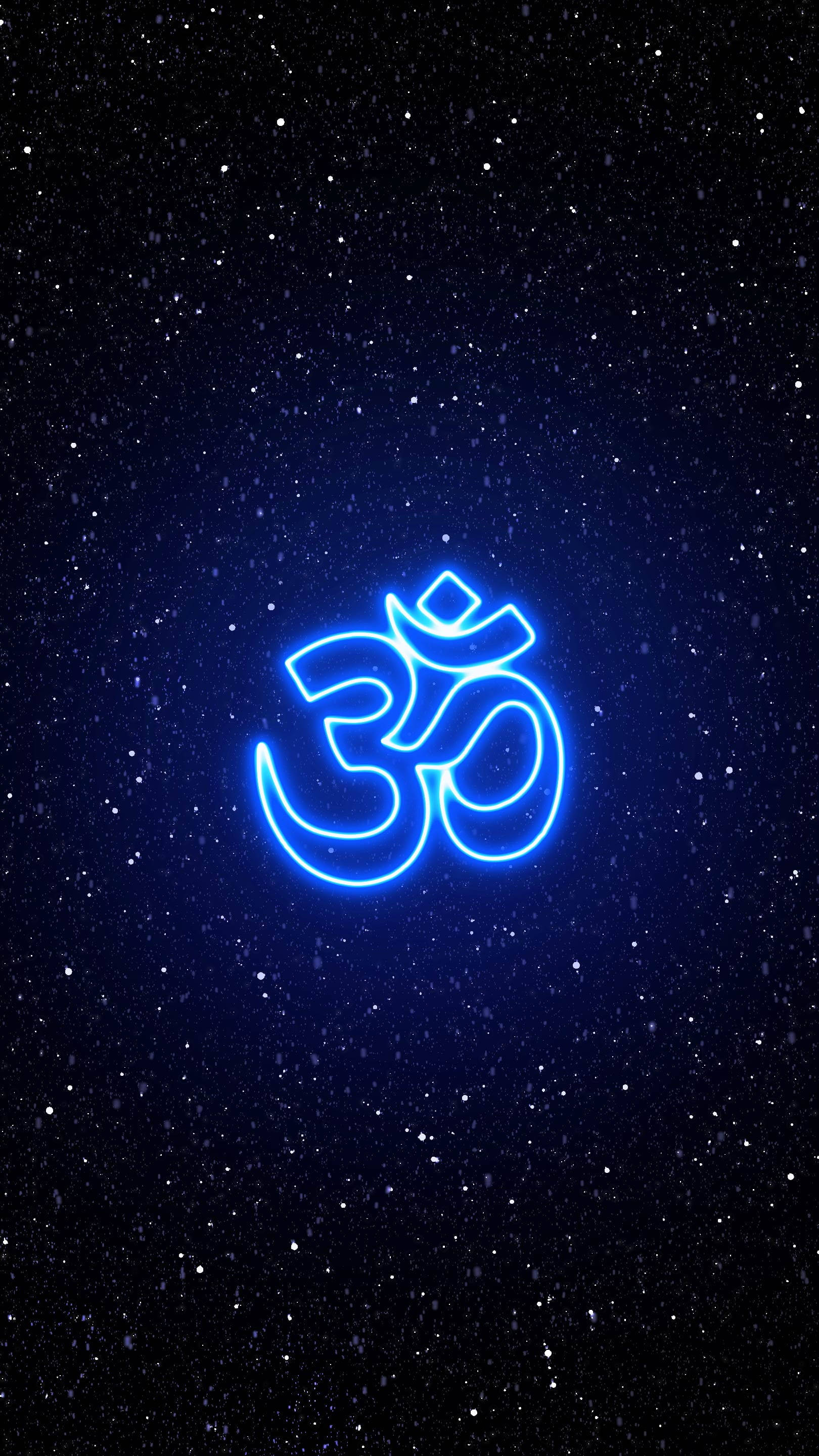 Símbolo Om Azul Brillante Fondos de pantalla