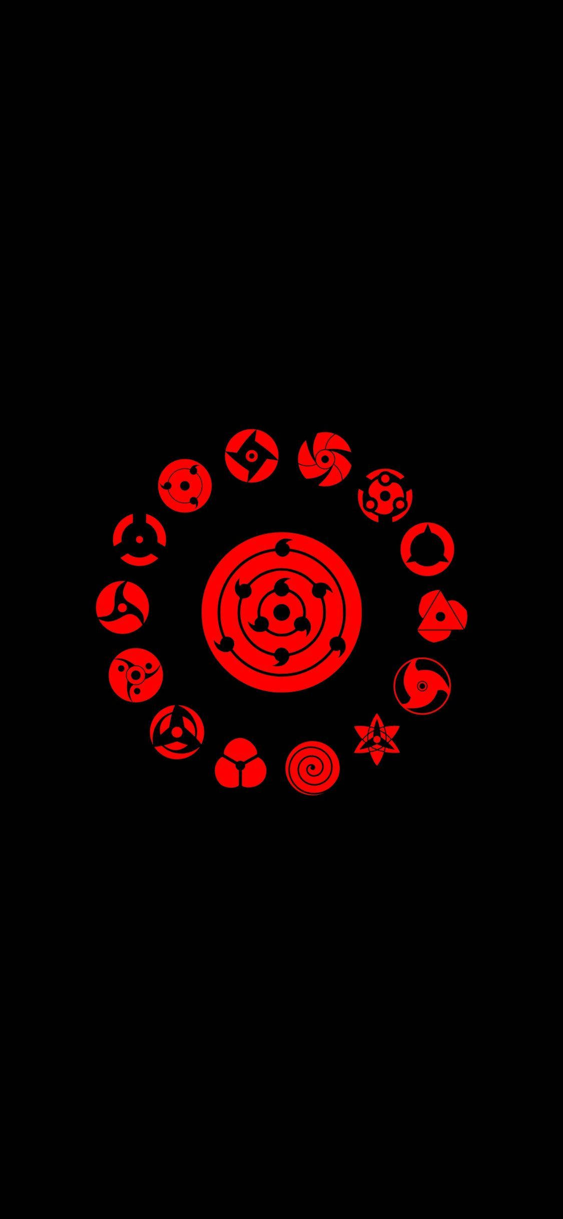 Símbolos Sharingan Naruto iPhone Fondos de pantalla