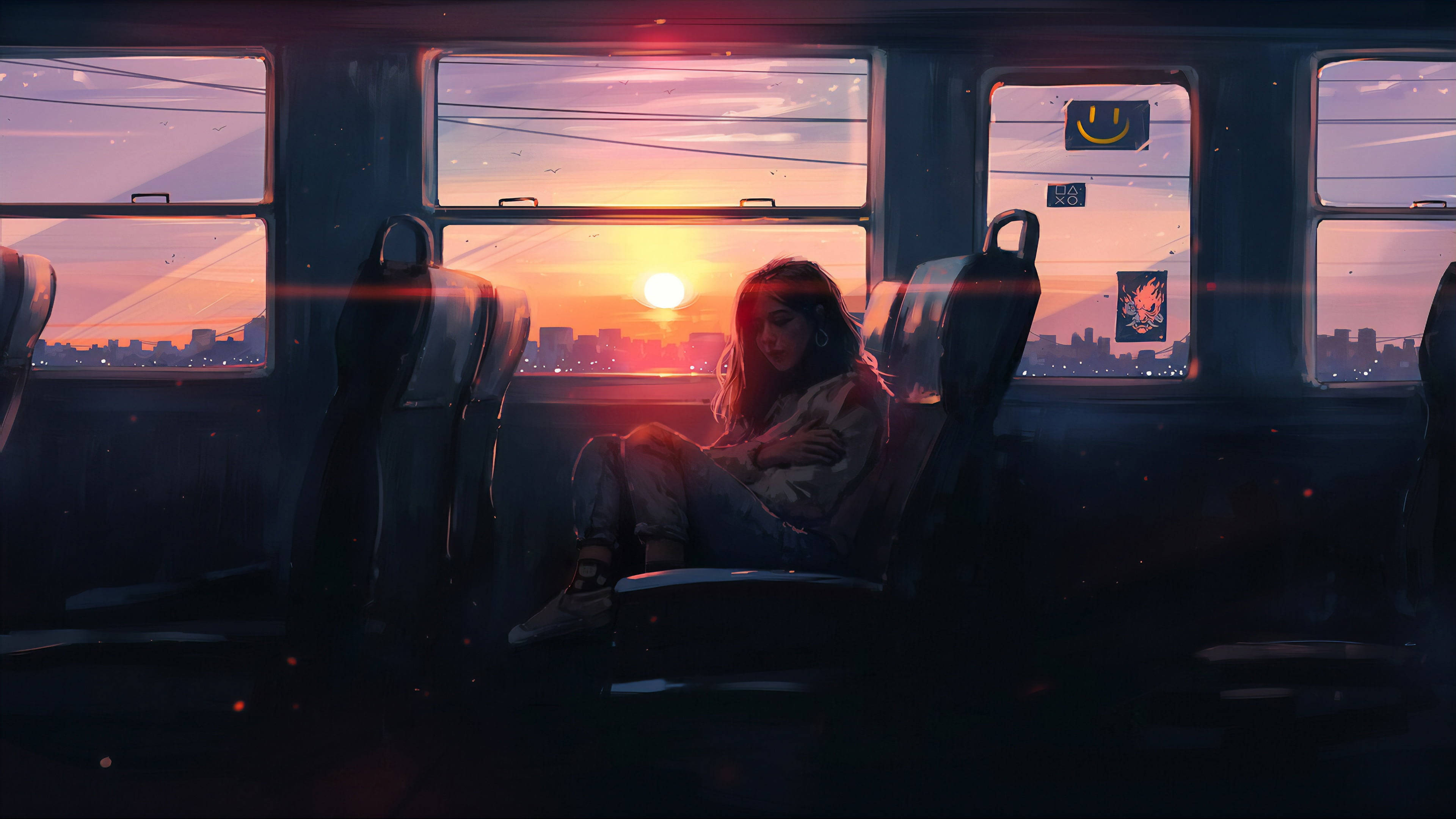 Sintiéndose sola en el tren Fondos de pantalla
