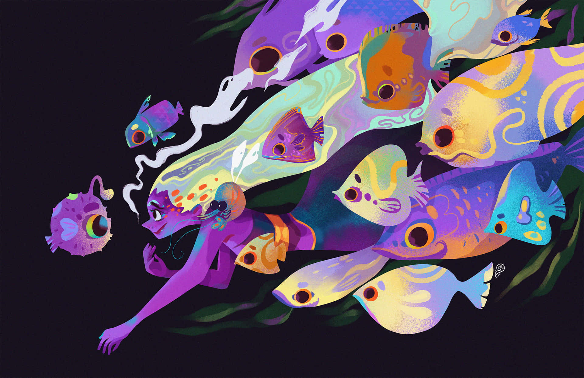 Imágenes de Sirenas de Colores — Sirena Fondos de pantalla