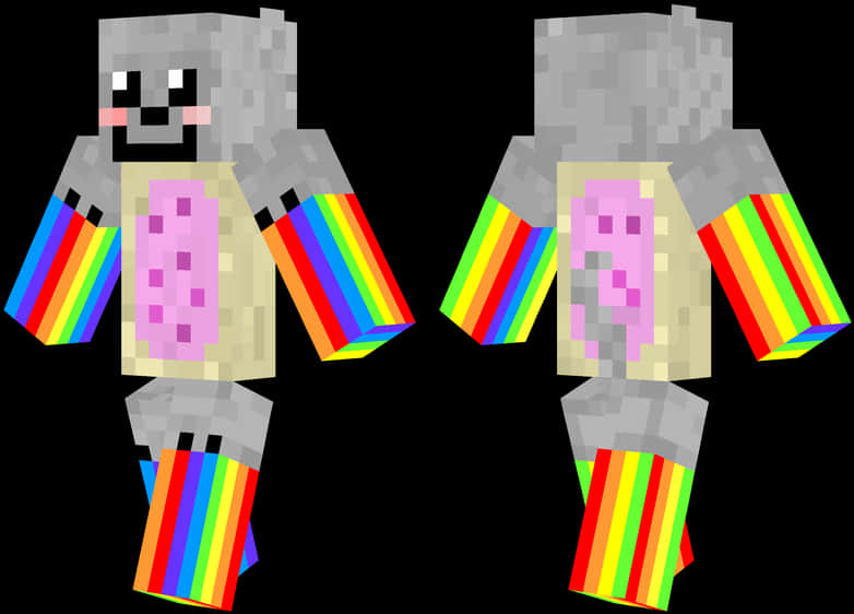 Skin de Minecraft con Brazos Arcoíris Fondos de pantalla