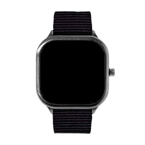 Smartwatch negro con pantalla en blanco Fondos de pantalla
