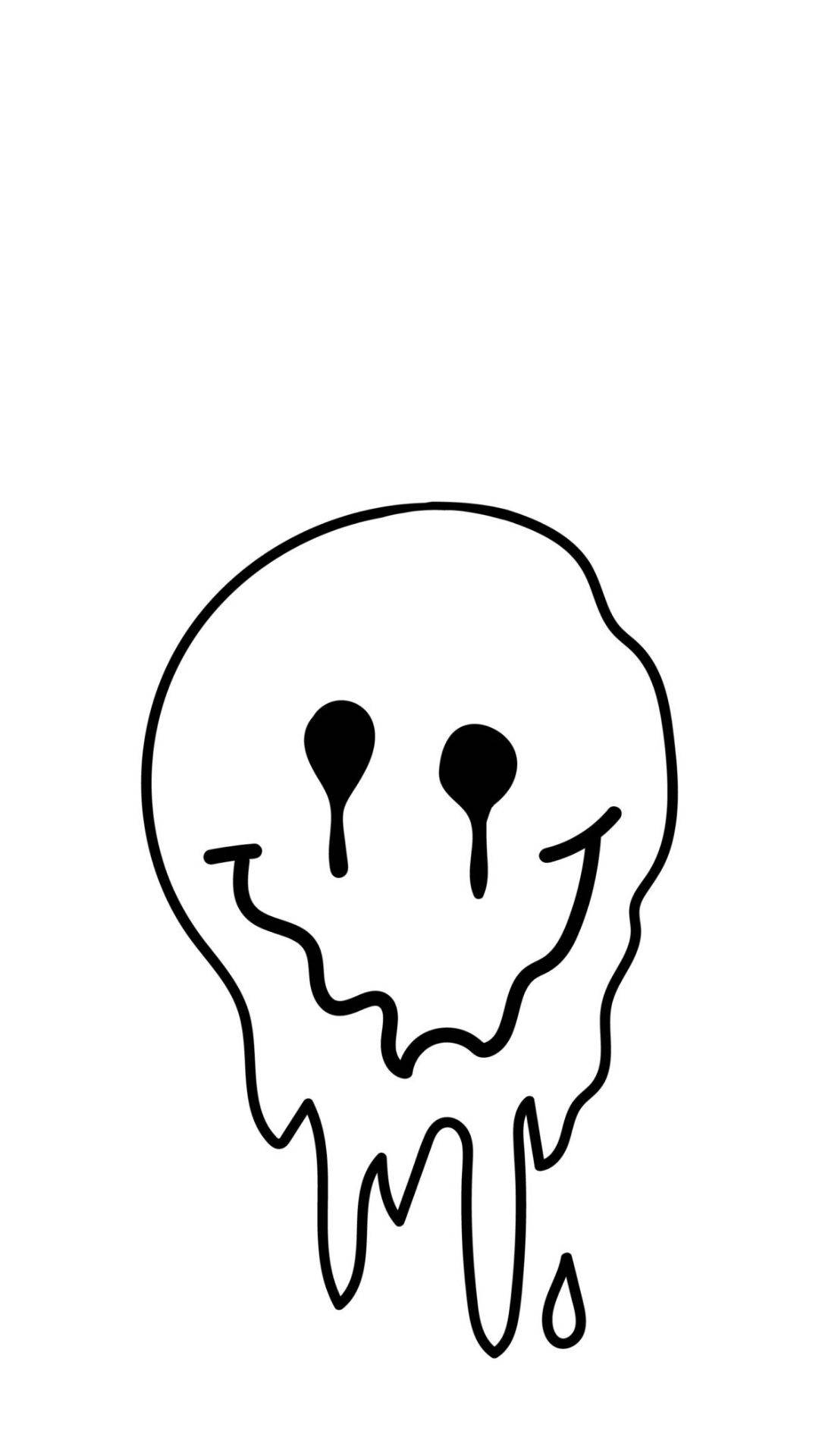 Smiley Blanco Goteante Estético Fondos de pantalla