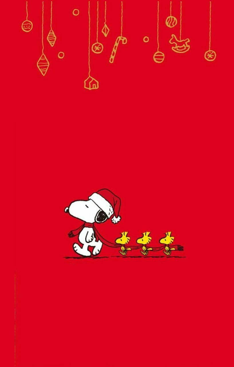 Snoopy Bufanda Roja Navideña Fondos de pantalla