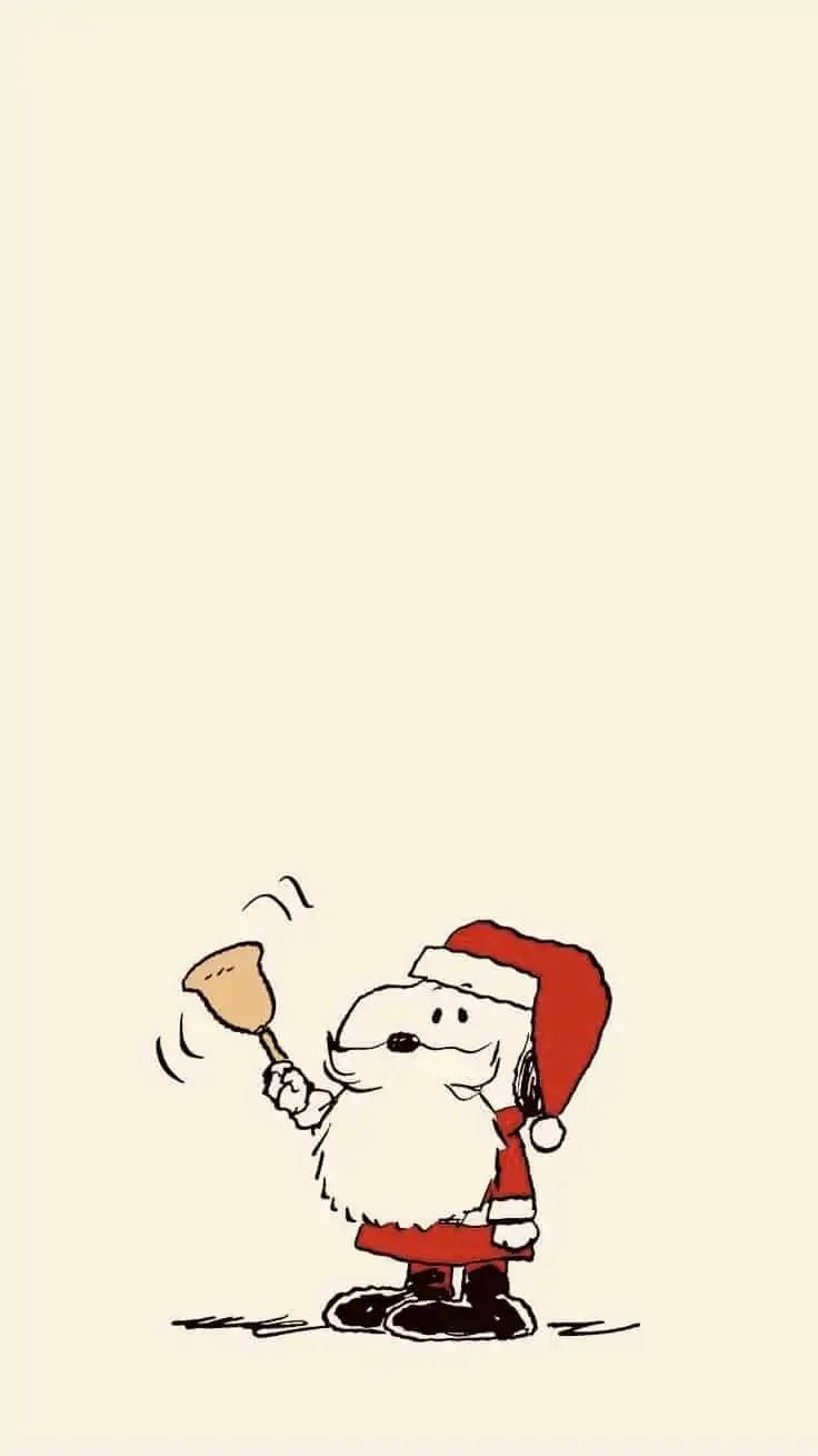 Snoopy como Santa Claus para iPhone en Navidad Fondos de pantalla