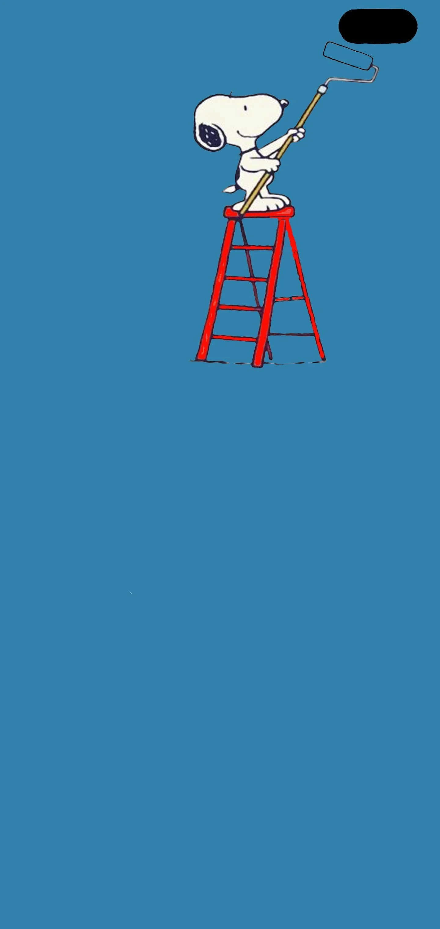 Snoopy en una escalera con una caña de pescar Fondos de pantalla