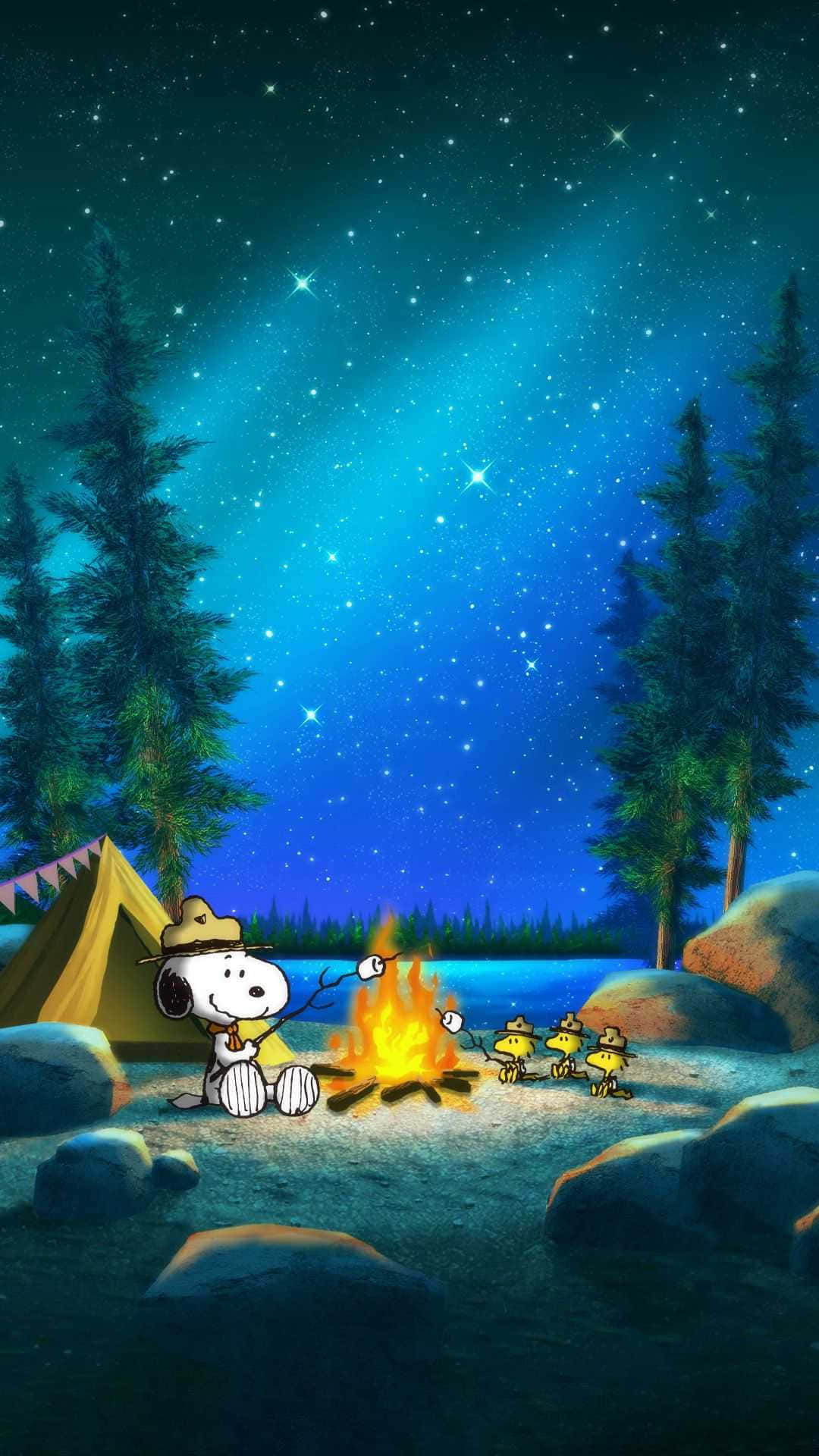 Snoopy Fogata Navidad Peanuts Fondos de pantalla