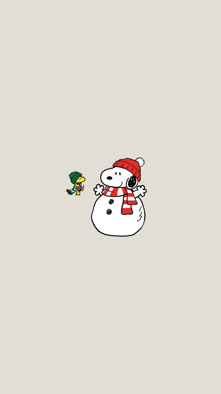 Snoopy Muñeco de Nieve Navideño Fondos de pantalla