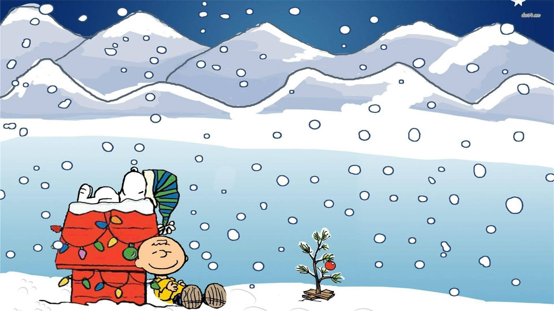 Snoopy Navidad Nieve Exterior Fondos de pantalla