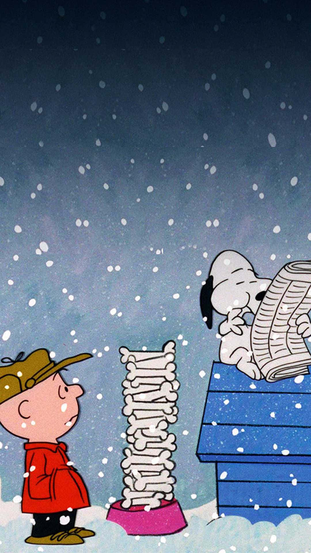 Snoopy y Charlie Brown Peanuts Navidad Fondos de pantalla